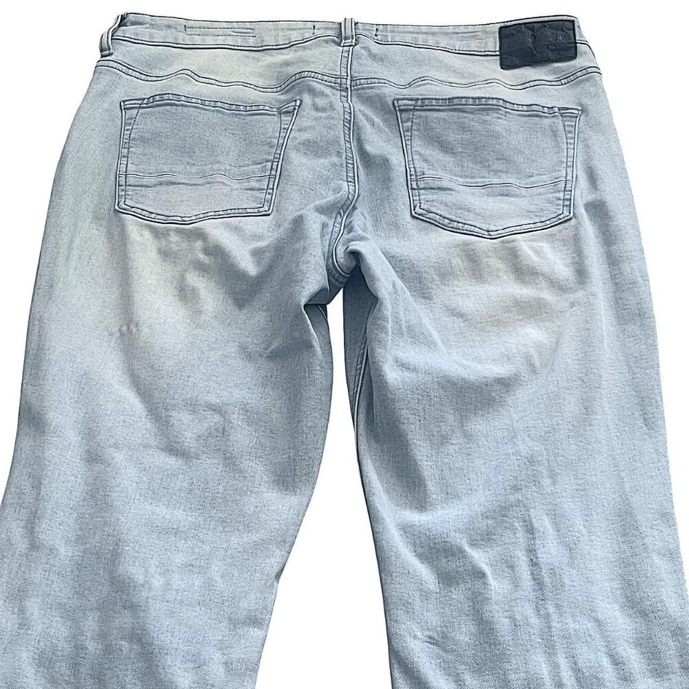 PACSUN Men's Light Indigo Wash Cotton Stretch Stacked Skinny Jeans 32x32 - Picture 5 of 6